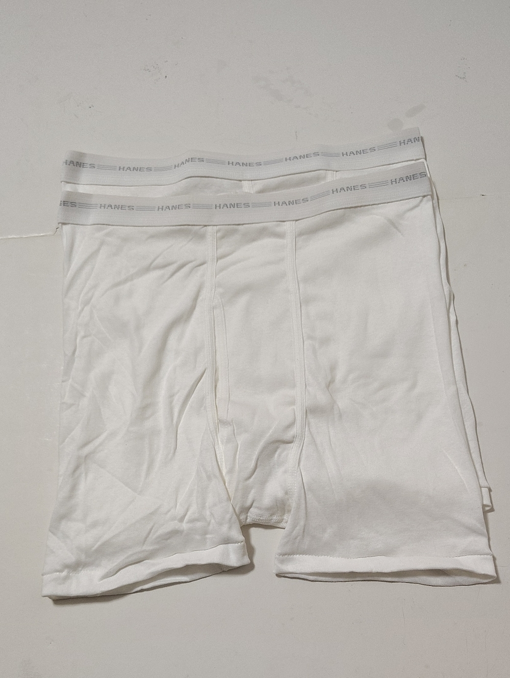 Vintage Hanes Classic White Men's Boxer Briefs  - 2 Pack - Size L 36-38